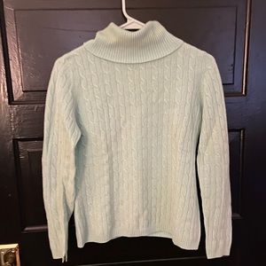 100% cashmere turtle neck sweater